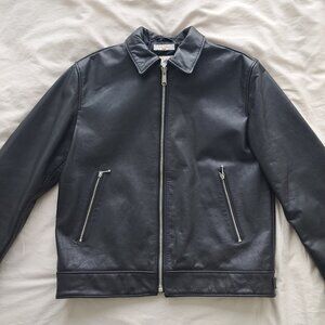 Nudie Jeans Men's Eddy Rider Genuine Leather Jacket Like-New - Black - Size M